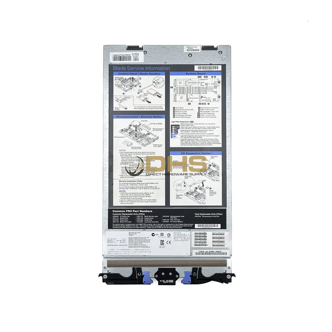 IBM - 7870-AC1 - IBM HS22 2x X5570 4C 2.93GHz 1333MHz, 0x Mem ,O/B