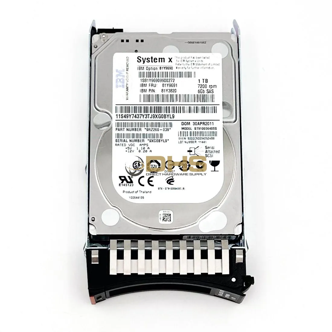 IBM - 81Y9848 - IBM 1TB 2.5in SFF HS 7.2K 6Gbps NL SAS HD